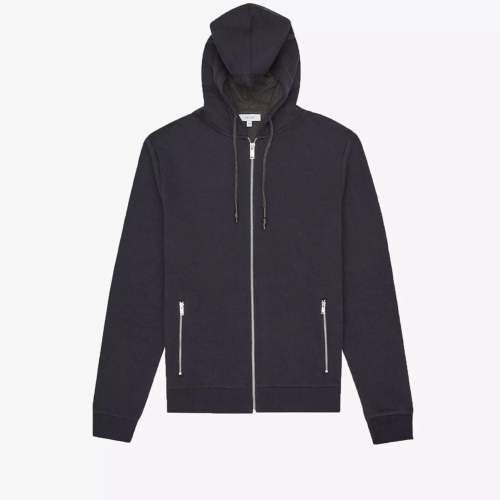 Reiss • Harold Jersey Zip Up Hoodie